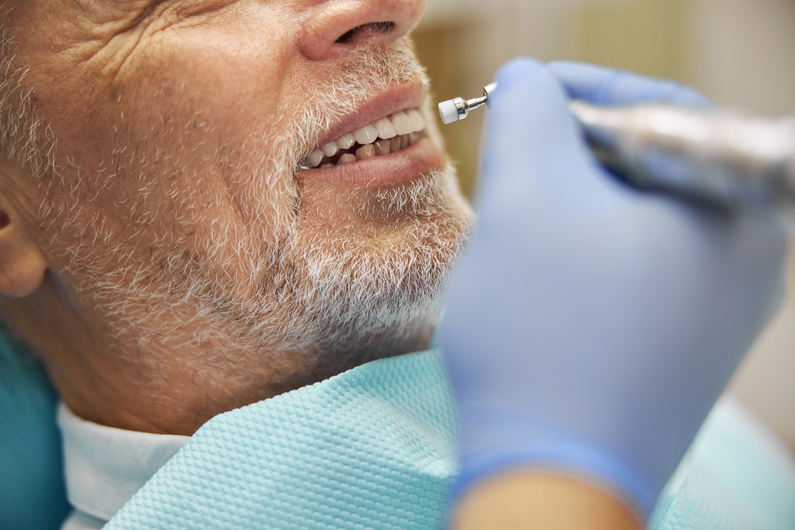 Dental burnisher in use during a dental appointment